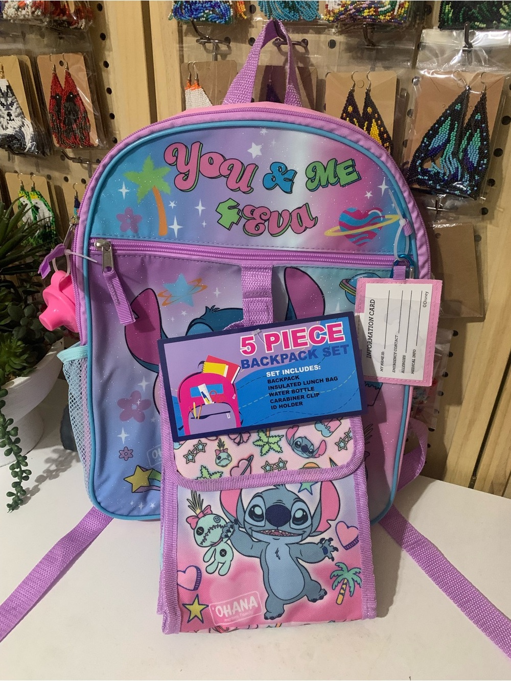 Kids Backpack 4 Piece Set - Purple & Pink